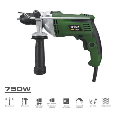 EDM Taladro percutor 750W 12x31,5x22 cm Koma Tools – foto 5