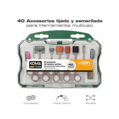 Koma Tools SET 40 accesorios para mini herramienta multiusos rotativa REF - pack de 2 unidades – foto 3