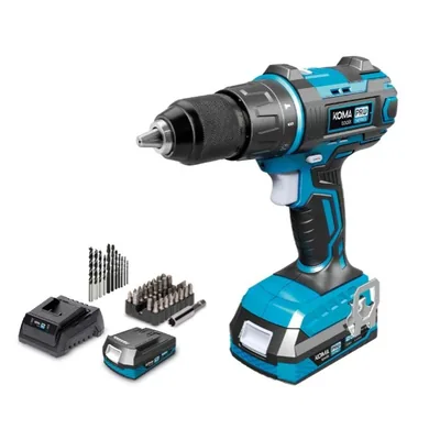Koma Tools 08750 Taladro percutor atornillador 20 V con cargador