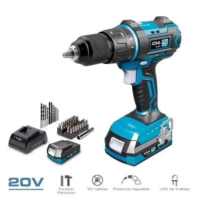 Koma Tools 08750 Taladro percutor atornillador 20 V con cargador – foto 4