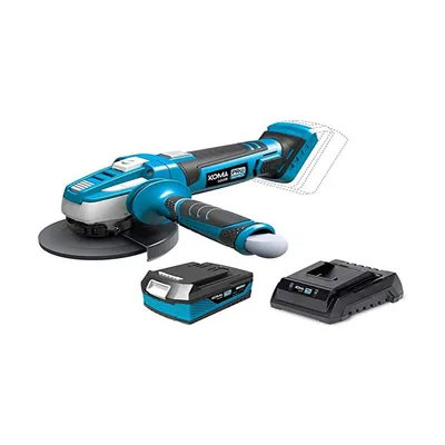 Koma Tools 08760 Amoladora 20V Pro Series con batería 4.0 Ah y cargador