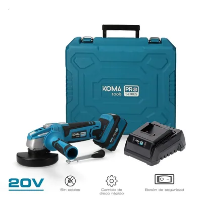 Koma Tools 08760 Amoladora 20V Pro Series con batería 4.0 Ah y cargador – foto 5