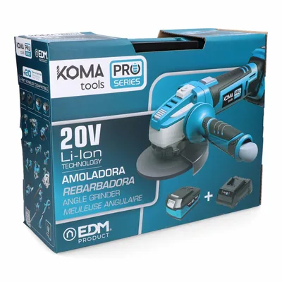 Koma Tools 08760 Amoladora 20V Pro Series con batería 4.0 Ah y cargador – foto 7