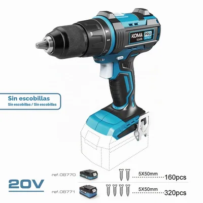 Koma Tools Taladro percutor/atornillador 20V brushless portabrocas Ø13mm – foto 5
