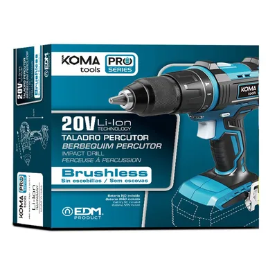 Koma Tools Taladro percutor/atornillador 20V brushless portabrocas Ø13mm – foto 6