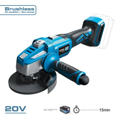 Koma Tools Amoladora Brushless Koma Tools 08766 20V sin batería y cargador – foto 3