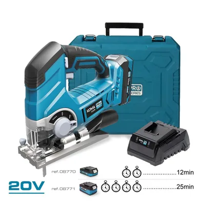 Koma Tools Kit sierra de calar 20V con batería 2.0A y cargador 23x21,5cm – foto 5