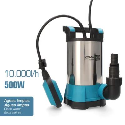 EDM Bomba extracción agua limpia inoxidable Koma Tools 500W – foto 3