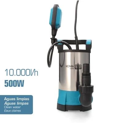 EDM Bomba extracción agua limpia inoxidable Koma Tools 500W – foto 5