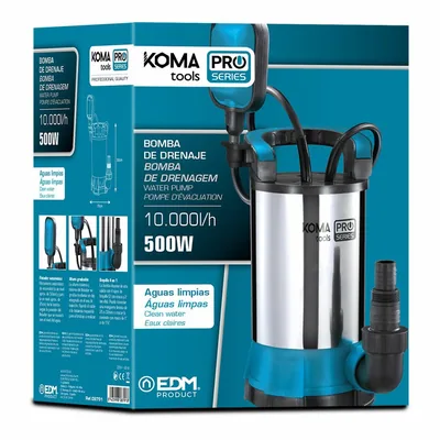 EDM Bomba extracción agua limpia inoxidable Koma Tools 500W – foto 7