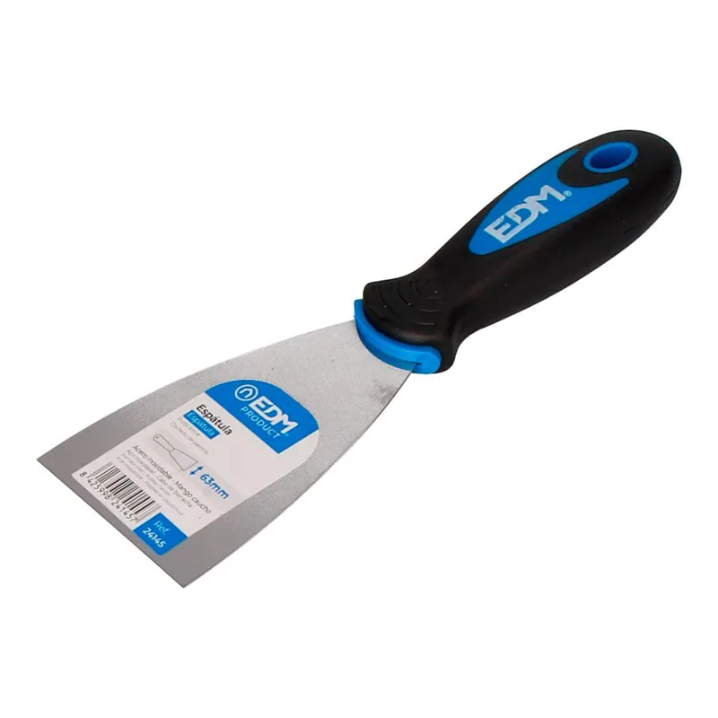 EDM Espátula profesional mango de caucho 63 mm