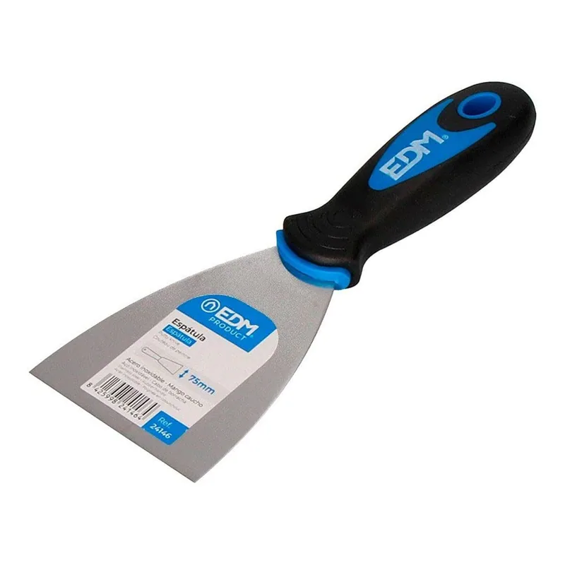 EDM Espátula profesional mango de caucho 80 mm