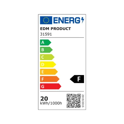 EDM Downlight superficie cuadrado LED 20W 4000K LUZ DIA - 1 unidad – foto 4