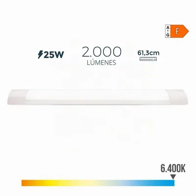 EDM Regleta electronica LED 25w 61cm 6.400k luz fria 2200 lumens – foto 2