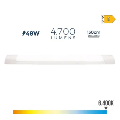 EDM Regleta electrónica LED 48W 6400K luz fría 4700lm 12x150x3,1cm – foto 2