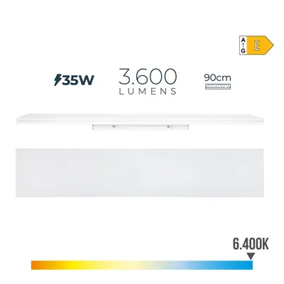 EDM Regleta LED 35W 6400K luz fría 3600lm 12x90x4,5cm – foto 2