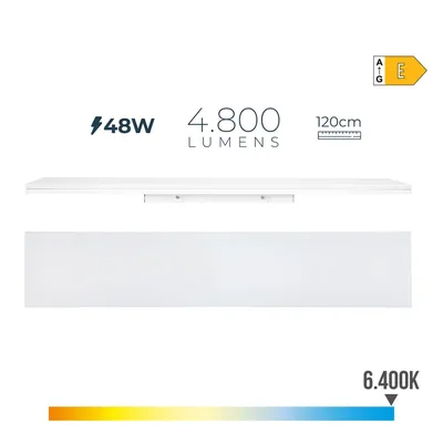EDM Regleta LED 48W 6400K luz fría 4800lm 12x120x4,5cm – foto 2