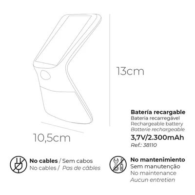 EDM Aplique solar recargable sensor de presencia 3,5W 430 lm – foto 5