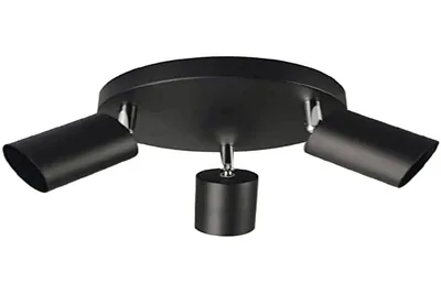 EDM plafón negro 3 elementos GU10