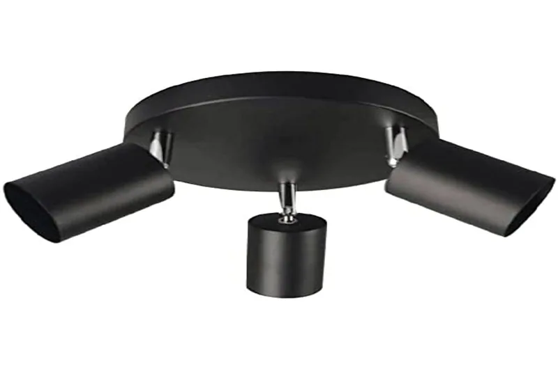 EDM Plafón negro 3 elementos GU10