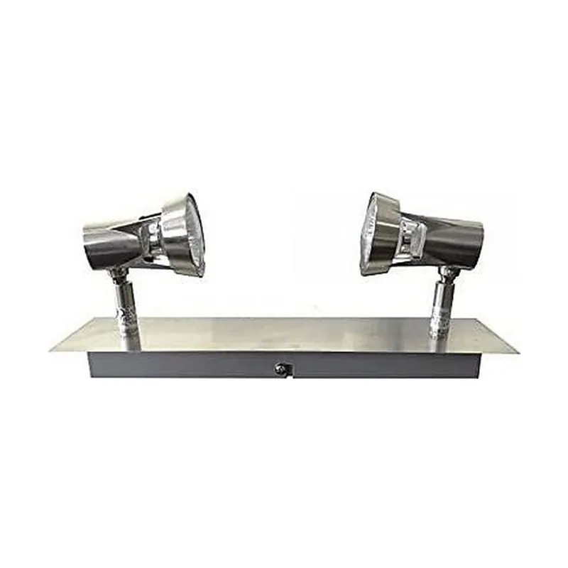 EDM Regleta de focos Sun 2 elementos cromo mate GU10