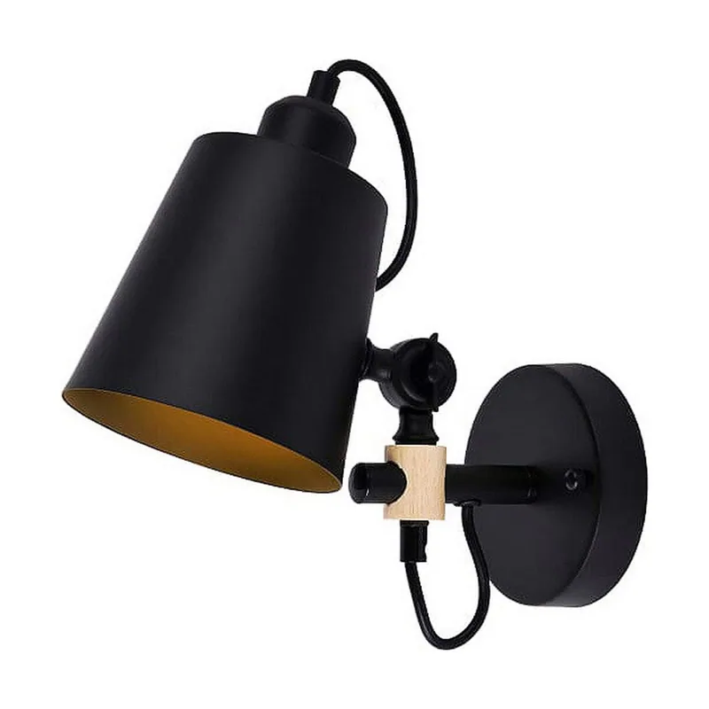 EDM Aplique de pared industrial E27 negro