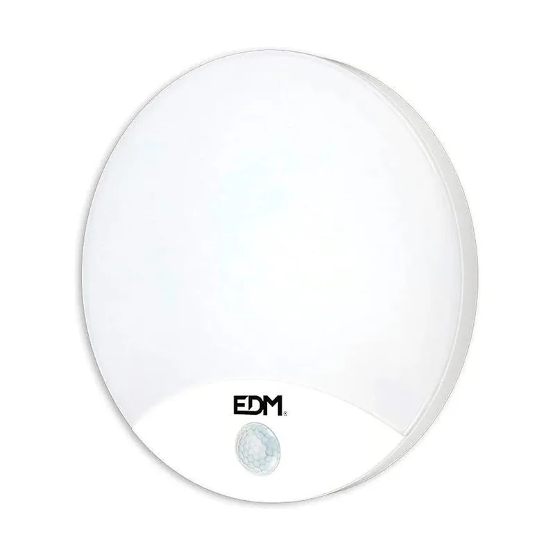 EDM Aplique redondo exterior LED sensor movimiento 15W 1250 lm