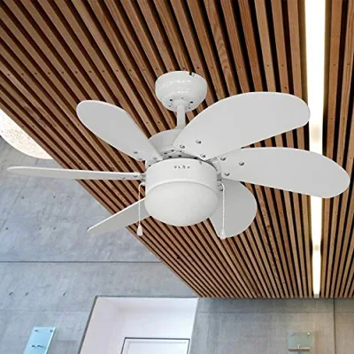EDM Ventilador de techo Aral 50W 76 cm blanco – foto 1