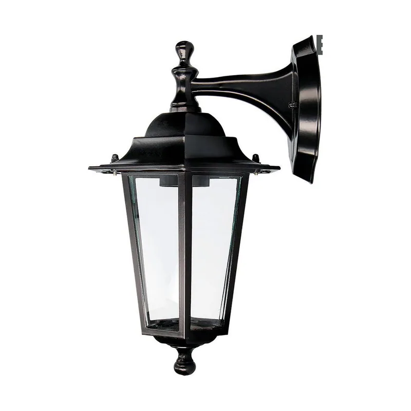 EDM Aplique farol aluminio negro modelo Zurich 60W