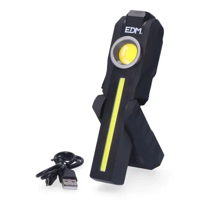 EDM Linterna LED COB redonda 200lm + COB frontal 200lm + spot 50lm – foto 2