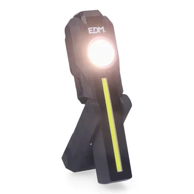 EDM Linterna LED COB redonda 200lm + COB frontal 200lm + spot 50lm – foto 4
