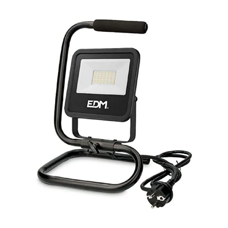 EDM Foco proyector LED con pie Black Series 30W 2370lm luz fría