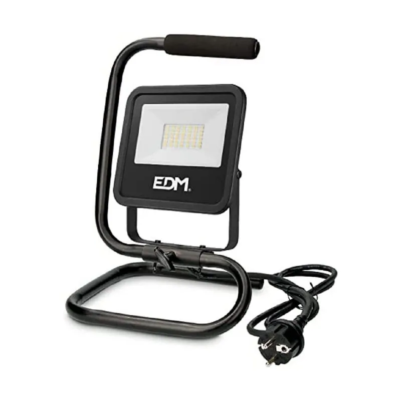 EDM Foco proyector LED con pie Black Series 30W 2370lm luz día