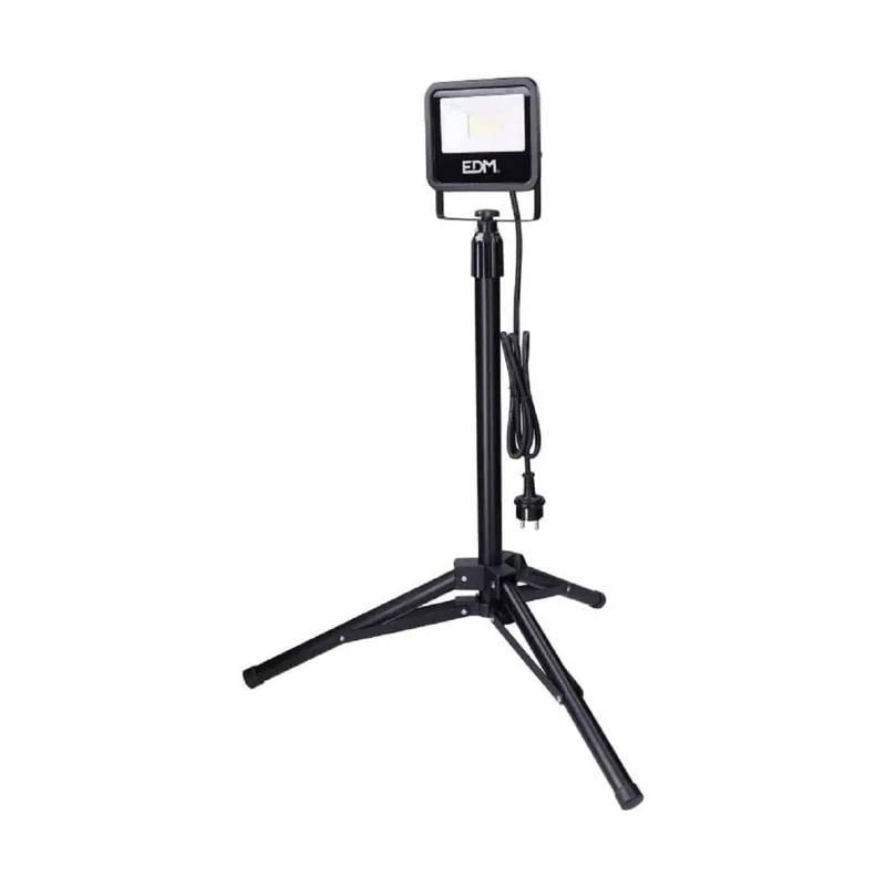 EDM Foco proyector LED con trípode 30W 2370lm 6400K luz fría Black Series