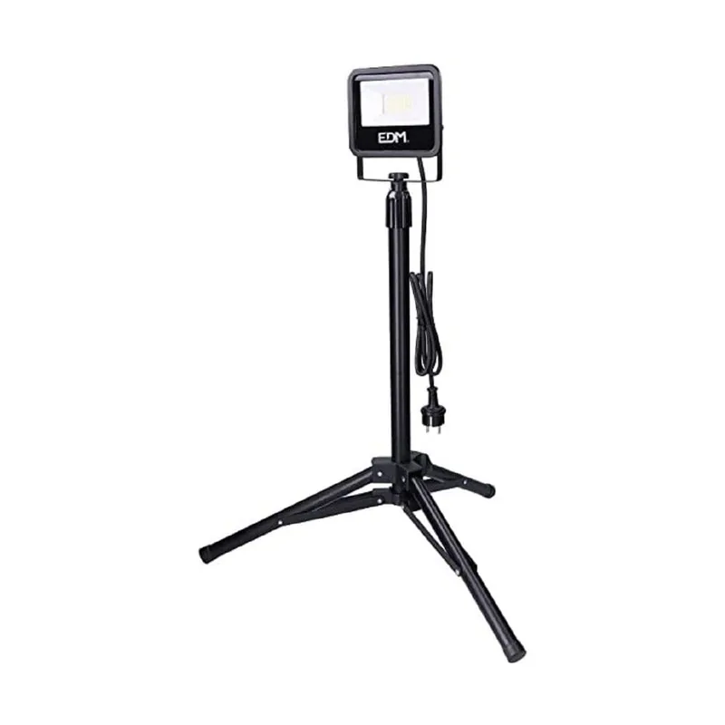 EDM Foco proyector LED con trípode 30W 2370lm 4000K luz día Black Series