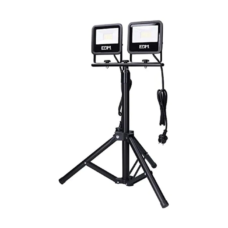 EDM Foco proyector LED trípode doble Black Series 30W 2370lm día