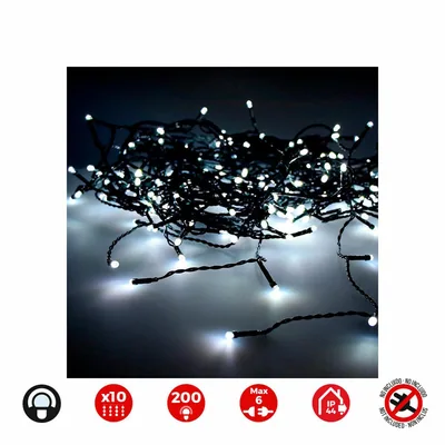 EDM 71262 cortina Easy-Connect 10 tiras 200 leds blanco frío – foto 2