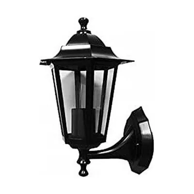 EDM 73412 farol aluminio y cristal de pared negro