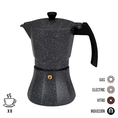 Gourmet Kitchen EDM Product Cafetera de aluminio 9 tazas inducción – foto 2