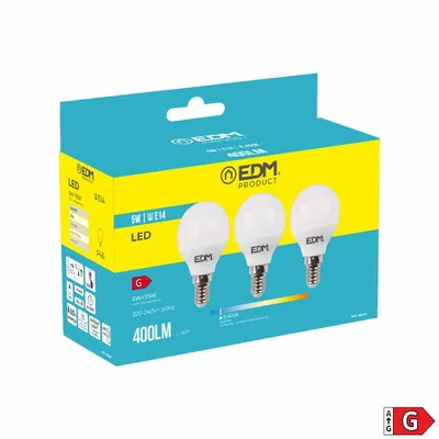 EDM 98202 kit 3 bombillas esféricas LED luz fría – foto 2