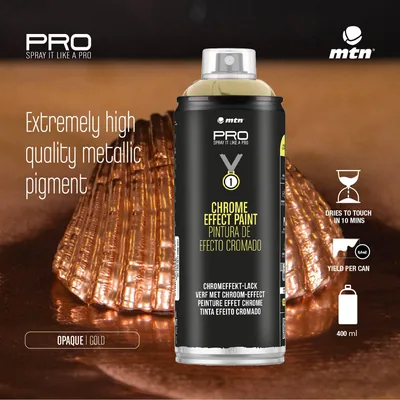 Montana Colors MTN PRO Oro Cromado 400ml - 1 unidad – foto 1