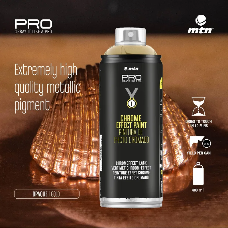 Montana Colors MTN PRO Oro Cromado 400ml - 1 unidad