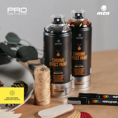 Montana Colors MTN PRO Oro Cromado 400ml - 1 unidad – foto 3