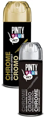 Pinty Plus Art & Craft pintura spray efecto cromo plata 270cc (pack de 3)