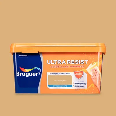 Bruguer Ultra Resist pintura ultra lavable gris sólido 4 l