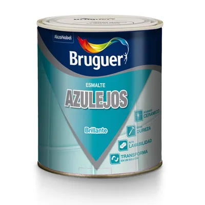 Bruguer esmalte azulejos brillante gris cemento 750 ml