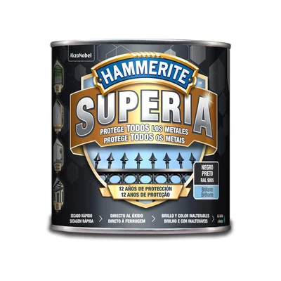 Hammerite Superia Liso Negro 750 ml