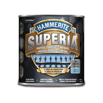Hammerite Superia Esmalte antioxidante al agua Brillante Gris 2.5 L