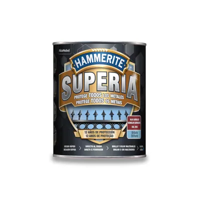 Hammerite Superia Esmalte antioxidante al agua brillante rojo carruajes 750 ml