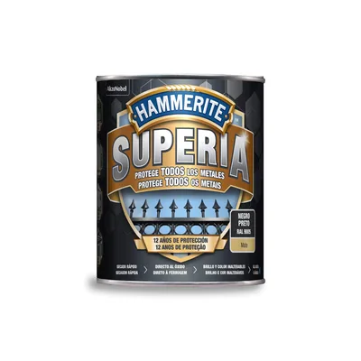 Hammerite Superia Mate Negro 750 ml